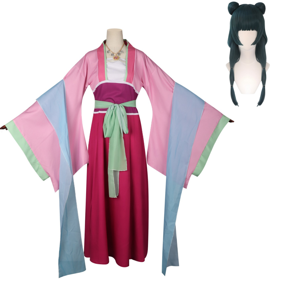 Anime Kusuriya no Hitorigoto/The Apothecary Diaries Maomao Pink Outfits With Wig Halloween Carnival Suit Cosplay Costume