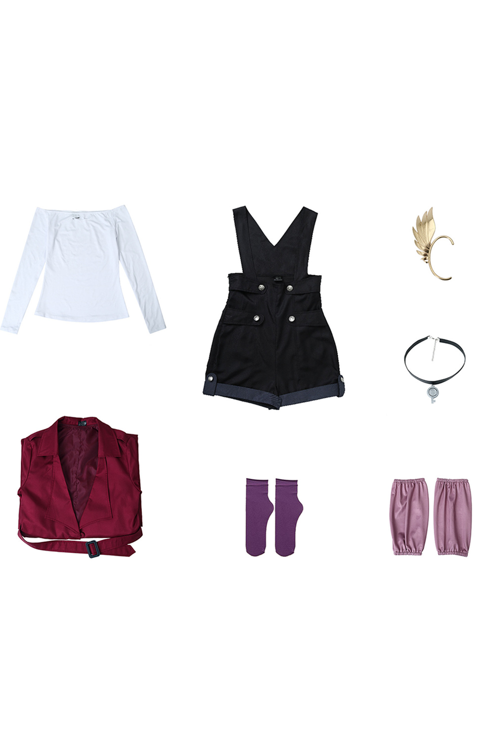 Anime Metallic Rouge Rouge Redstar Burgundy Uniform Outfits Halloween Carnival Suit Cosplay Costume