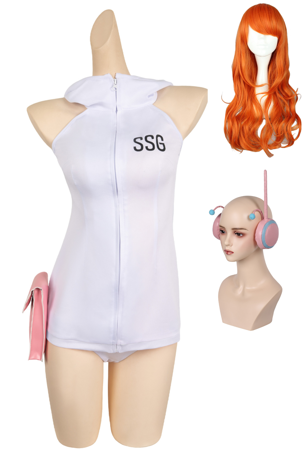 Anime One Piece 2024 Egghead Arc Nami White Outfits Halloween Carnival Suit Cosplay Costume