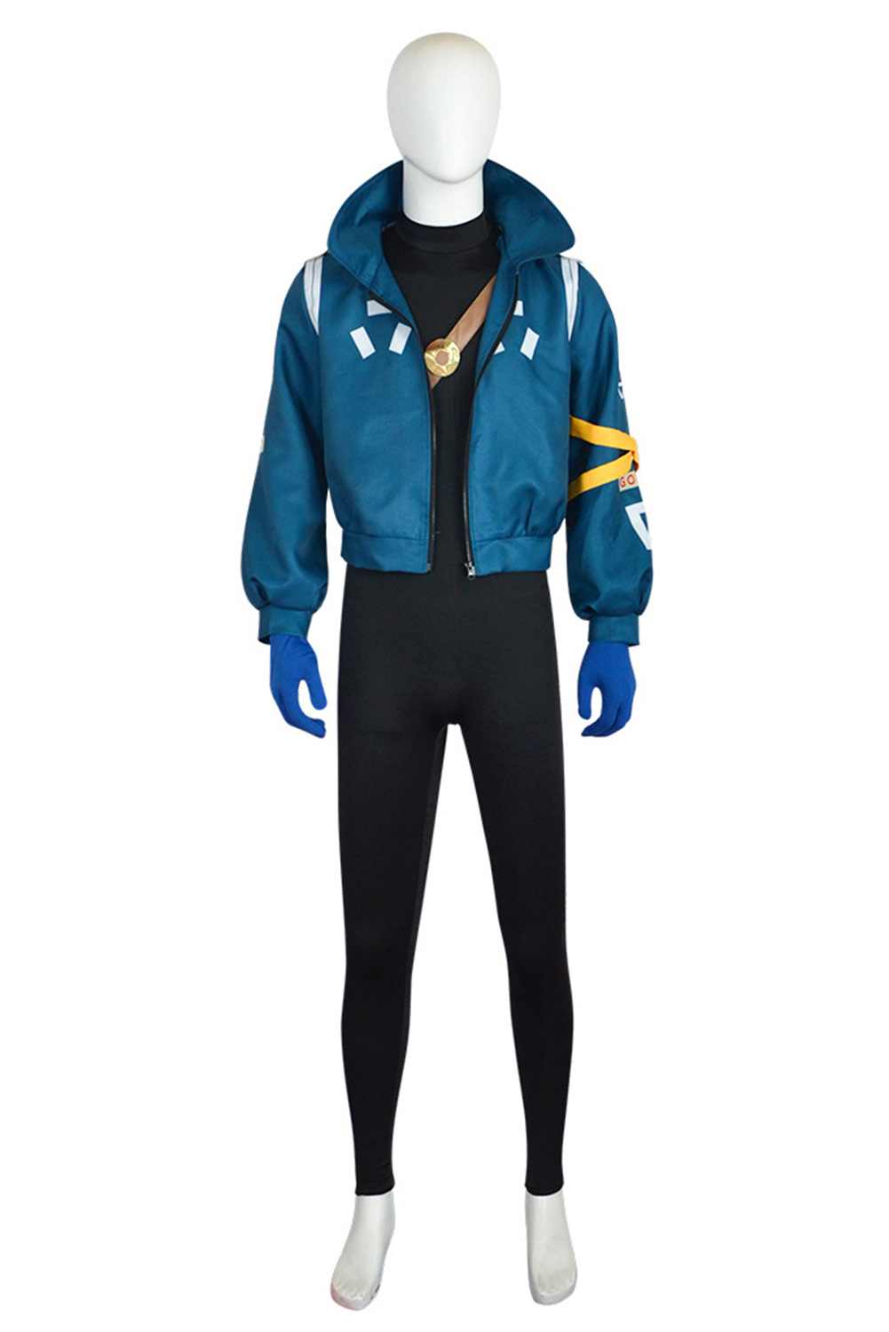 Anime One Piece 2024 Egghead Arc Roronoa Zoro Blue Future Outfit Halloween Carnival Suit Cosplay Costume