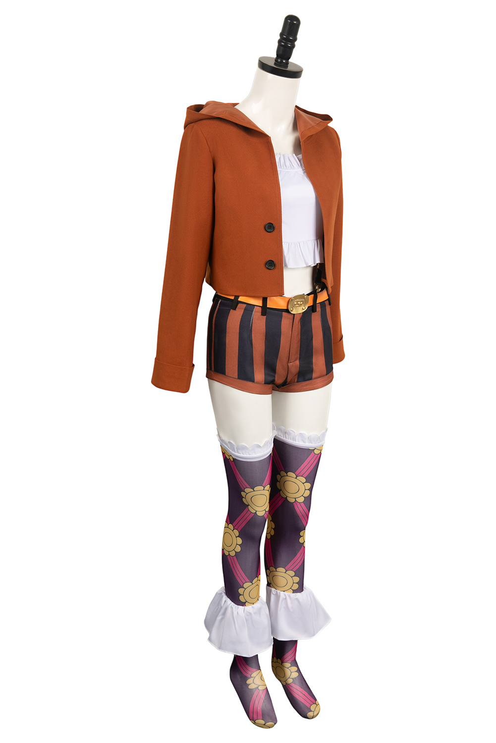 Anime One Piece Jewelry Bonney Women Brown Set Outfits Halloween Carnival Suit Cosplay Costume