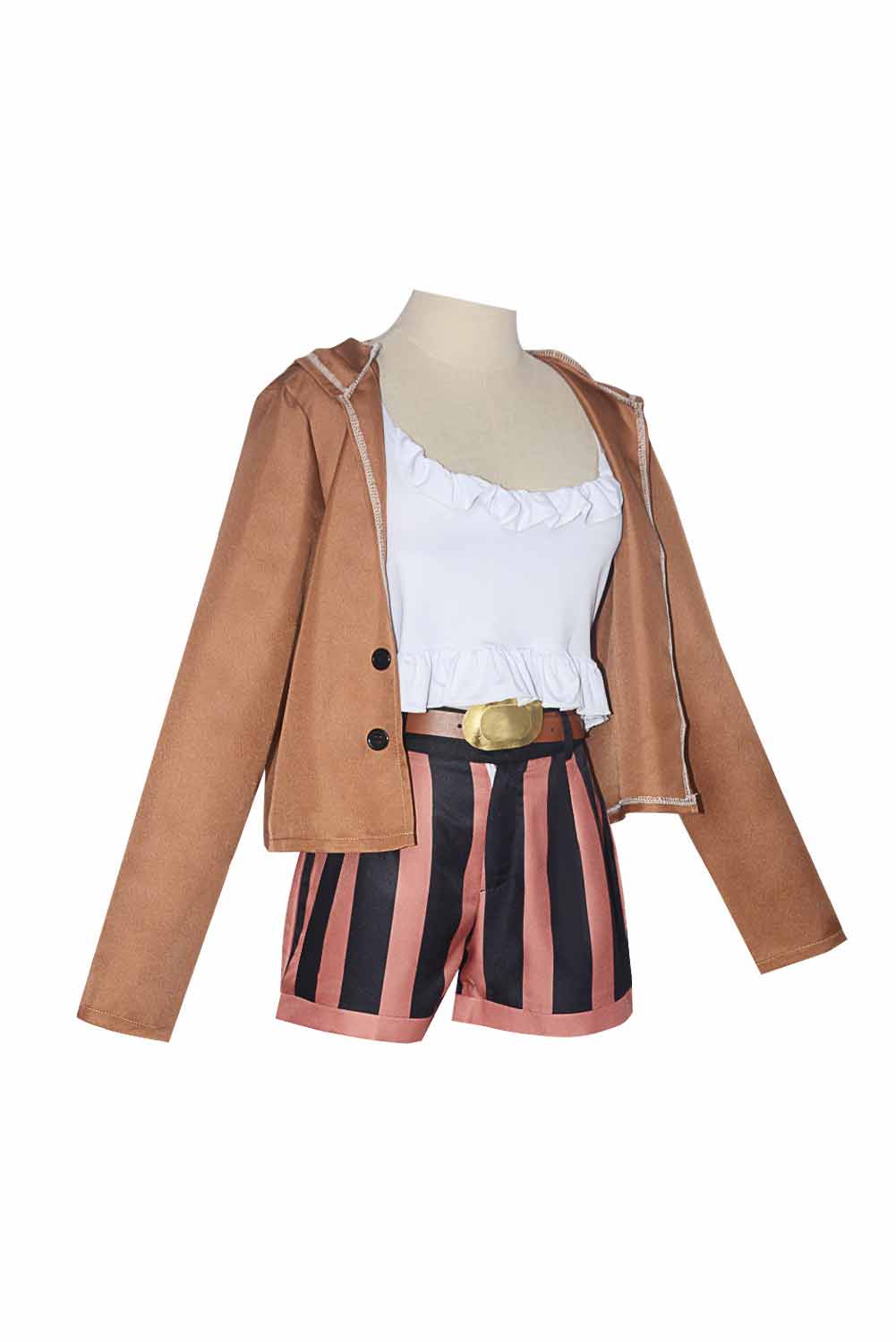 Anime One Piece Jewelry Bonney Women Brown Suit Outfits Halloween Carnival Suit Cosplay Costume