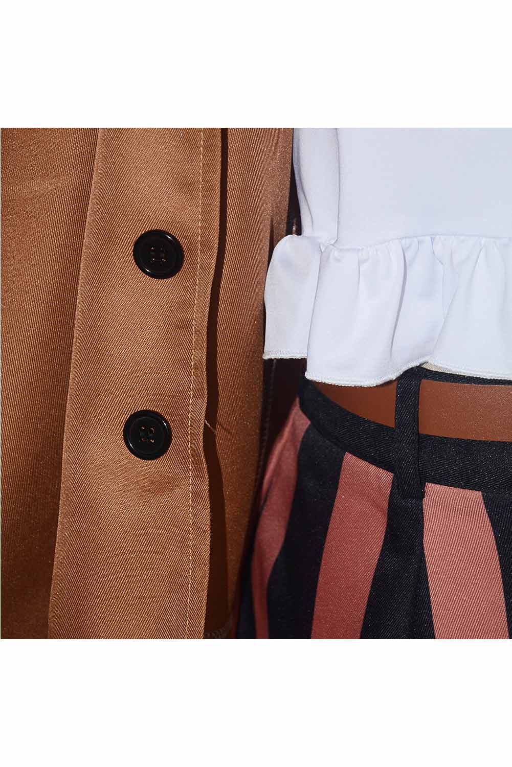 Anime One Piece Jewelry Bonney Women Brown Suit Outfits Halloween Carnival Suit Cosplay Costume