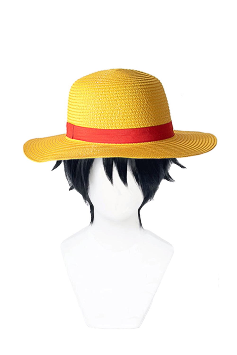 Anime One Piece Monkey D. Luffy Wig Hat Set Cosplay Accessories Carnival Halloween Party Props Costume Accessories