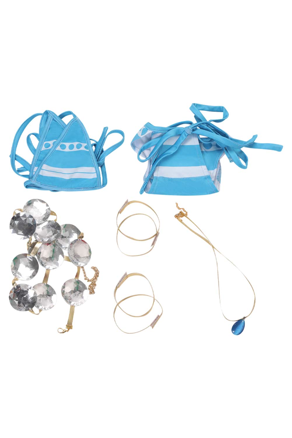 Anime One Piece Nami Blue Top Bottoms 5 Piece Bikinis Set Swimsuit Outfits Halloween Carnival Suit Cosplay Costume