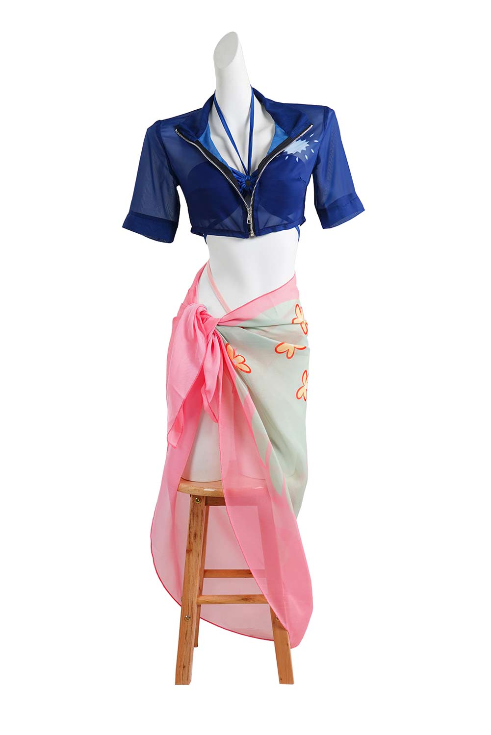Anime One Piece Nico Robin Bikinis Set Cover Ups Swimsuit Outfits Halloween Carnival Suit Cosplay Costume