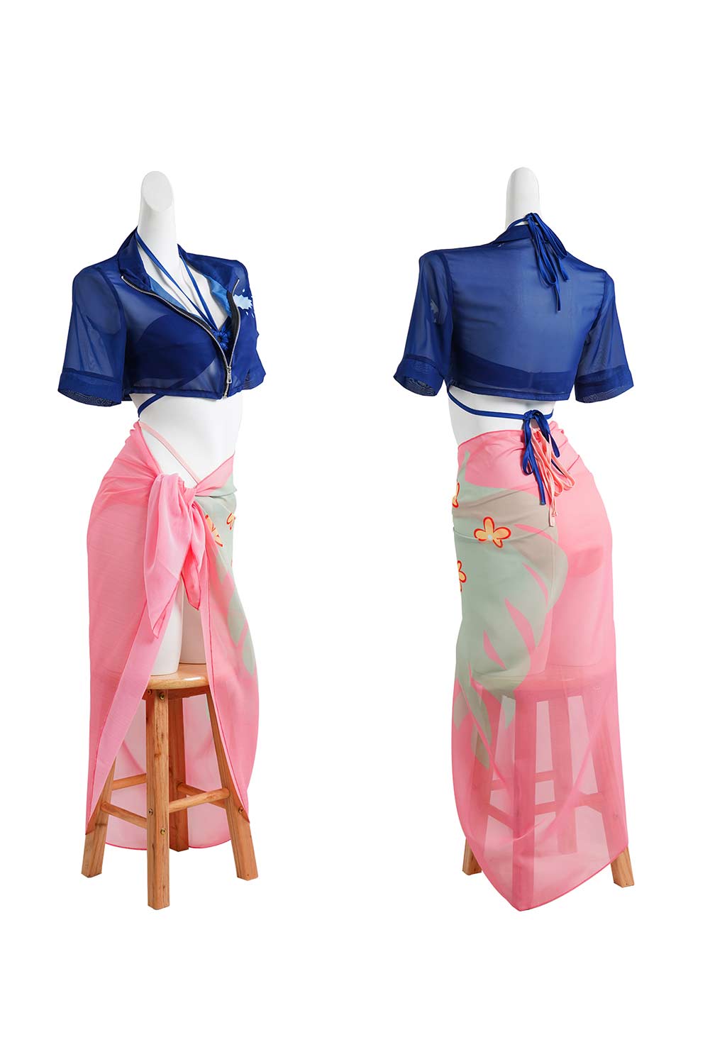 Anime One Piece Nico Robin Bikinis Set Cover Ups Swimsuit Outfits Halloween Carnival Suit Cosplay Costume