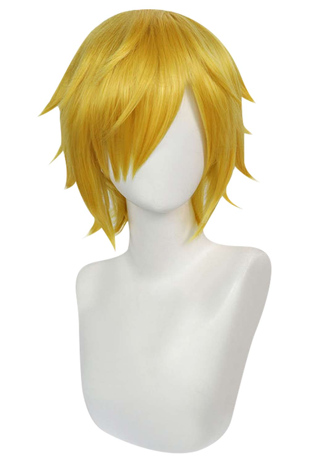 Anime One Piece Sanji Cosplay Wig Heat Resistant Synthetic Hair Halloween Costume Accessories