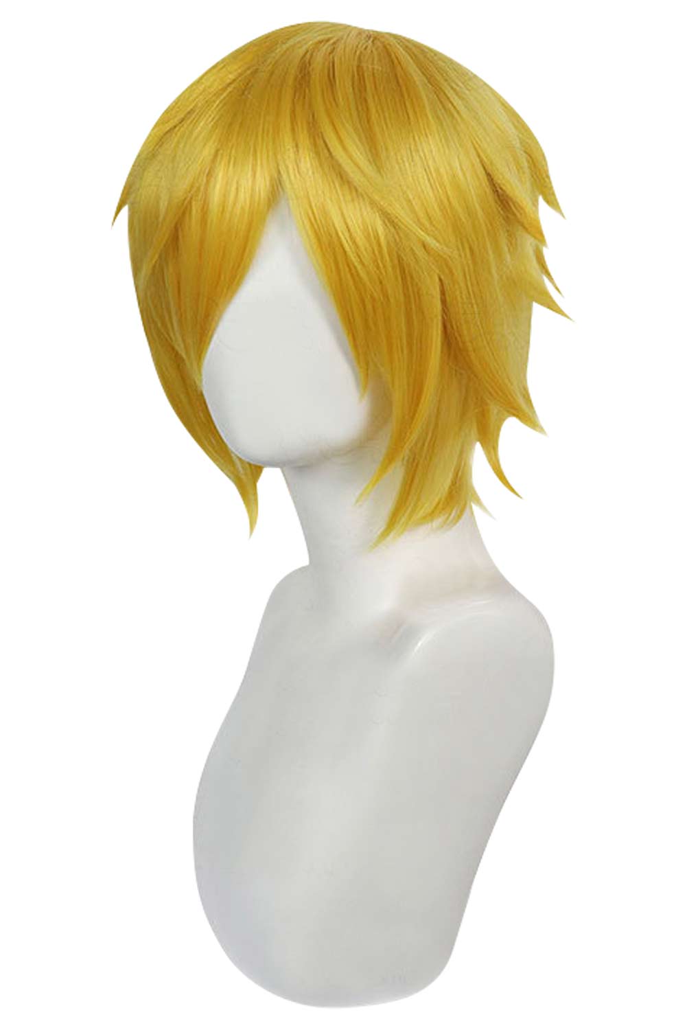 Anime One Piece Sanji Cosplay Wig Heat Resistant Synthetic Hair Halloween Costume Accessories
