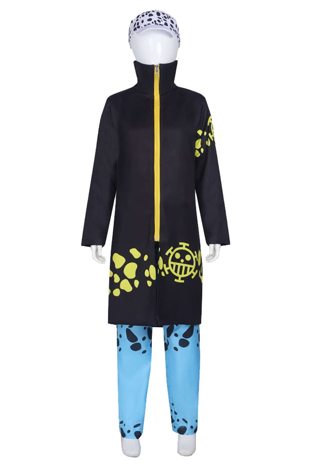 Anime One Piece Trafalgar D. Water Law Kids Children Black Outfits Halloween Carnival Suit Cosplay Costume