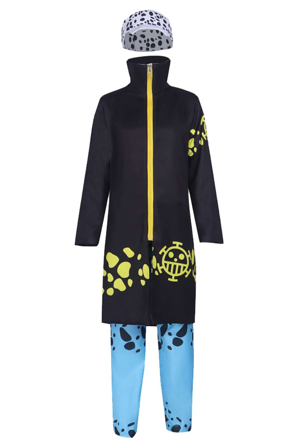 Anime One Piece Trafalgar D. Water Law Kids Children Black Outfits Halloween Carnival Suit Cosplay Costume