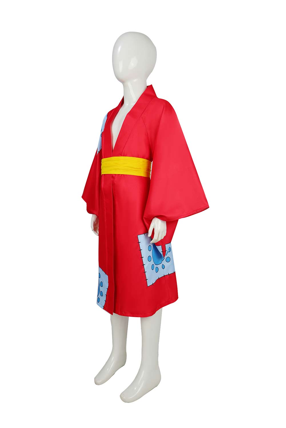 Anime One Piece Wano Country Arc Monkey D. Luffy Kids Children Kimono Outfits Halloween Carnival Suit Cosplay Costume