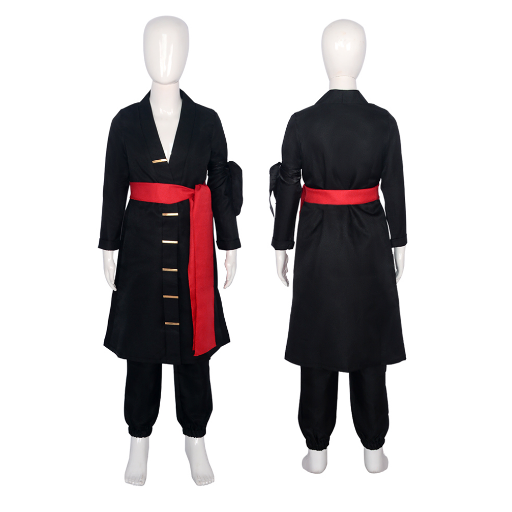 Anime One Piece Wano Country Roronoa Zoro Kids Boys the Island of Ghosts Outfits Halloween Suit Cosplay Costume