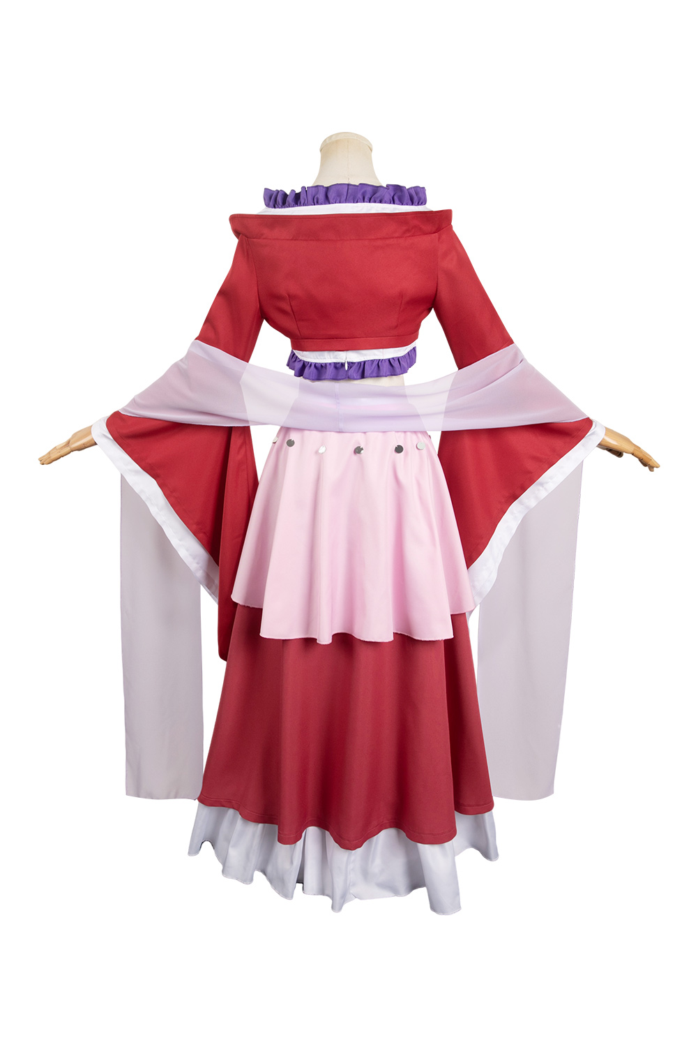 Anime The Apothecary Diaries Maomao Red Pearl Chiffon Kimono Dress Full Set Outfits Halloween Cosplay Costume