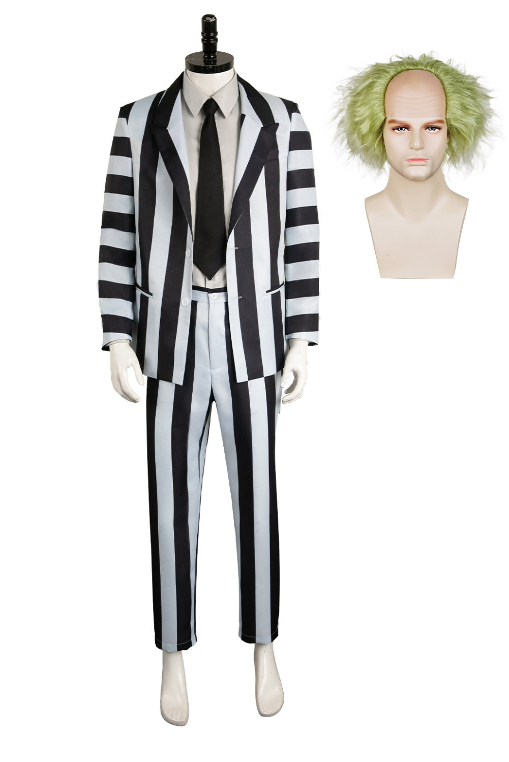 Beetlejuice 2024 ArchMage Beetlejuice Striped Set Outfits Halloween Carnival Suit Cosplay Costume