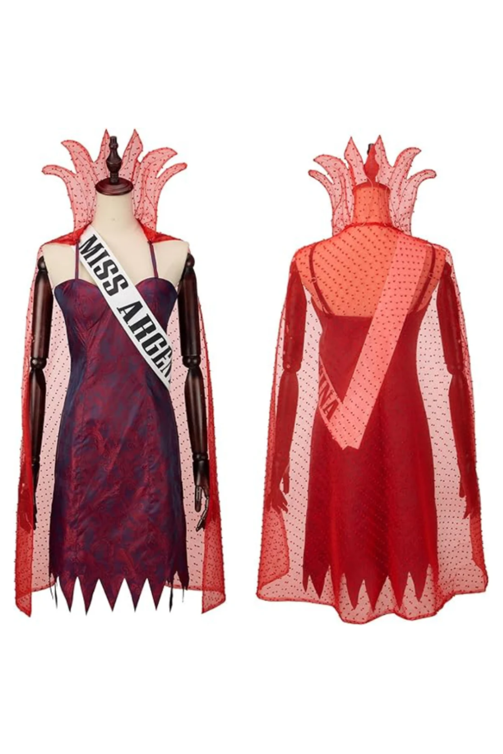 Beetlejuice 2024 Miss Argentina Dress Set Outfits Halloween Carnival Suit Cosplay Costume