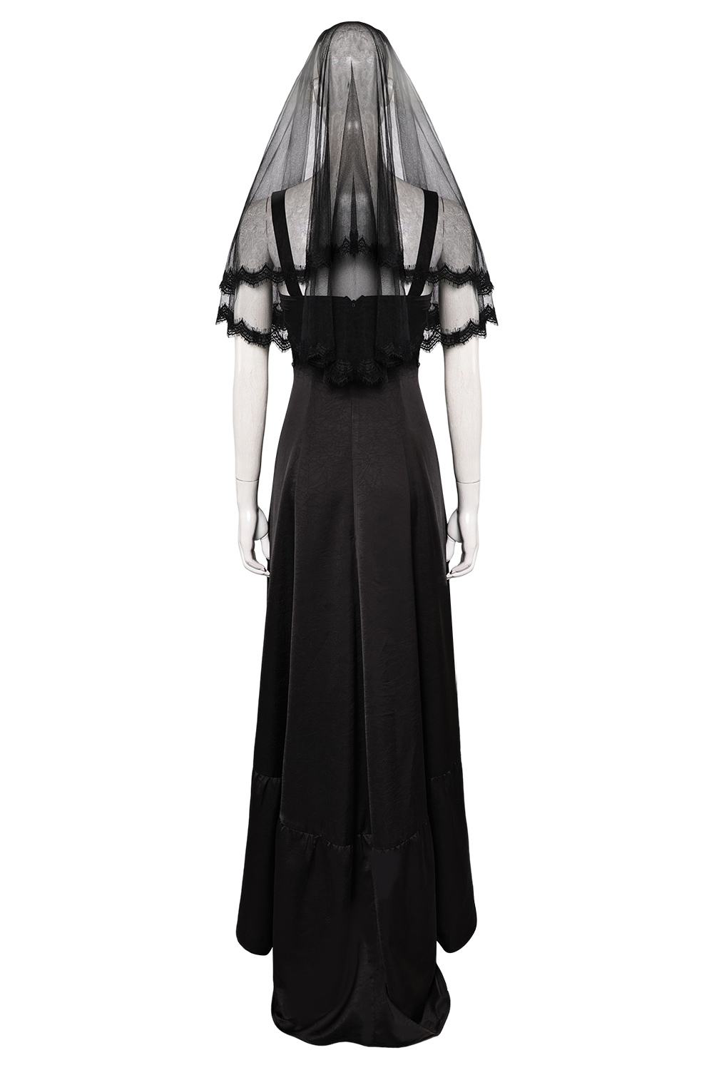 Beetlejuice Beetlejuice Astrid Deetz Black Wedding Dress Set Outfits Halloween Carnival Suit Cosplay Costume