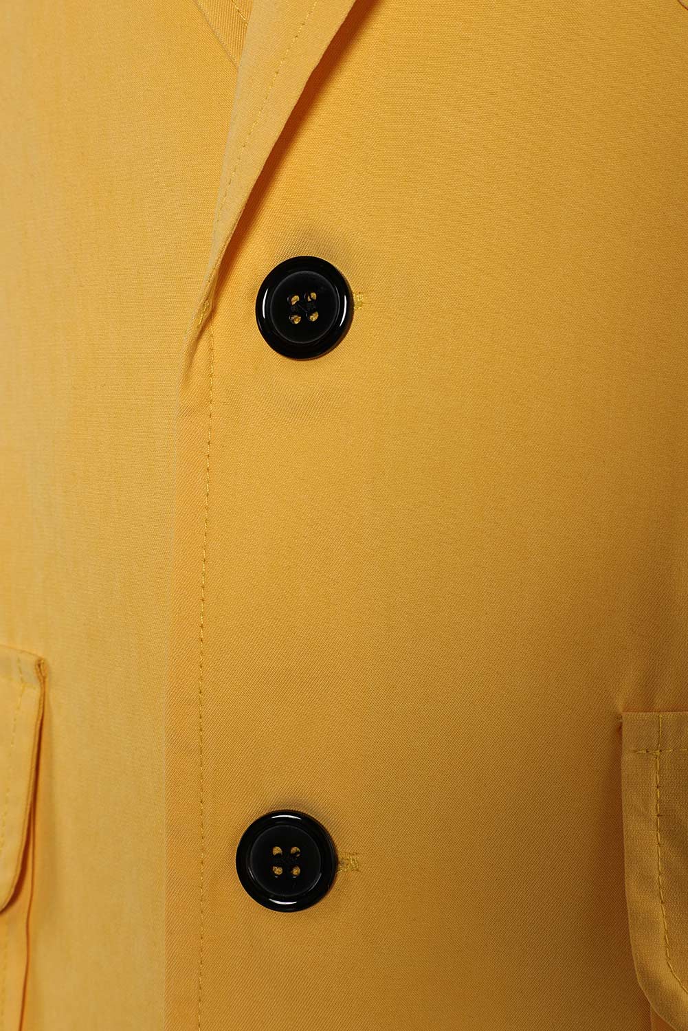 Beetlejuice Beetlejuice Bob-Shrinker Shrunken Head Yellow Suit Outfits Halloween Carnival Suit Cosplay Costume