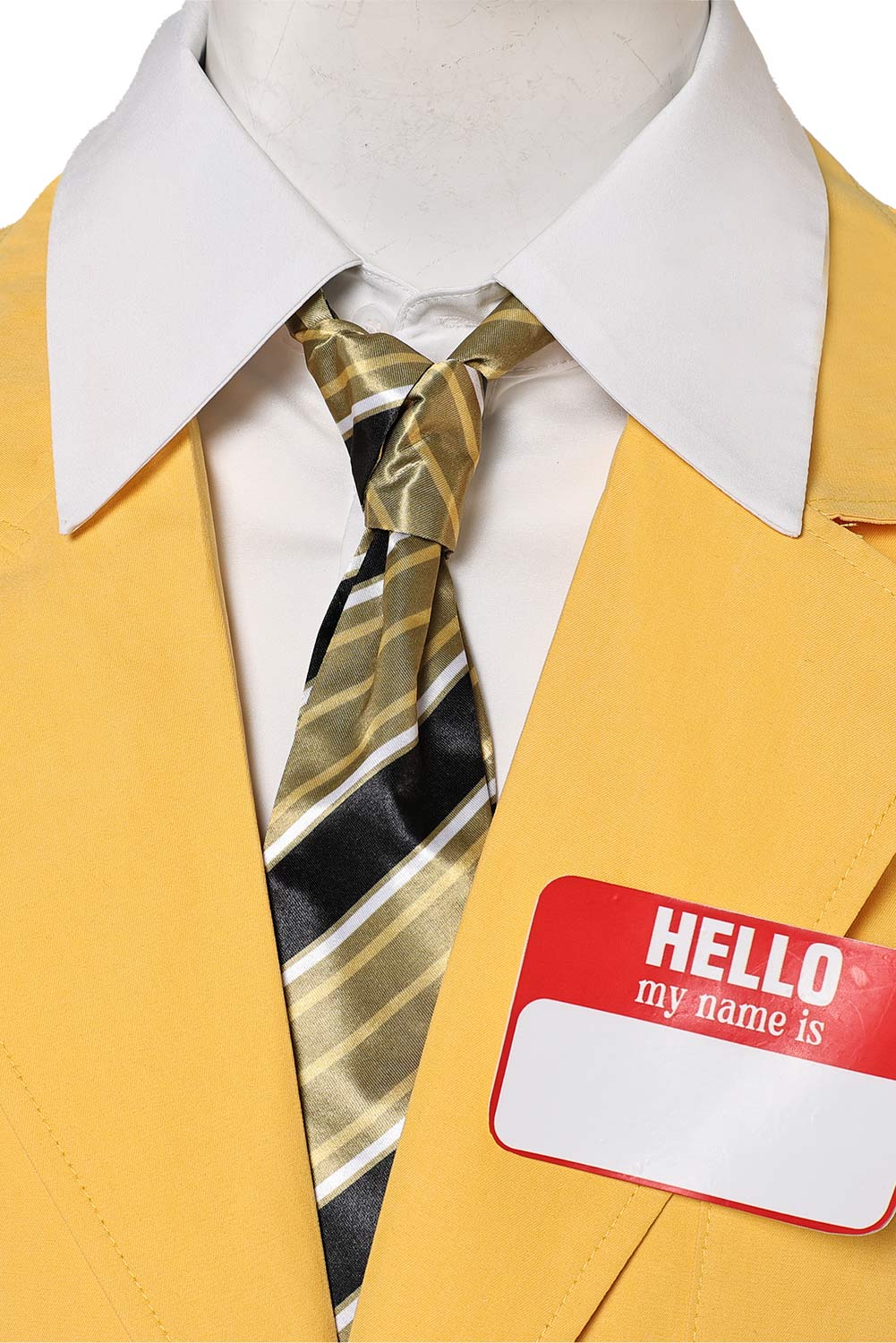 Beetlejuice Beetlejuice Bob-Shrinker Shrunken Head Yellow Suit Outfits Halloween Carnival Suit Cosplay Costume