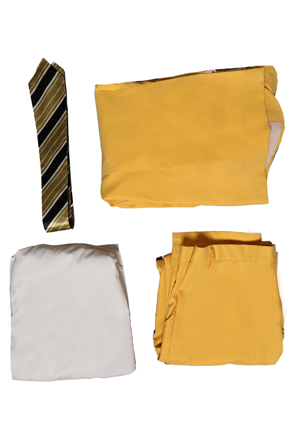 Beetlejuice Beetlejuice Bob-Shrinker Shrunken Head Yellow Suit Outfits Halloween Carnival Suit Cosplay Costume