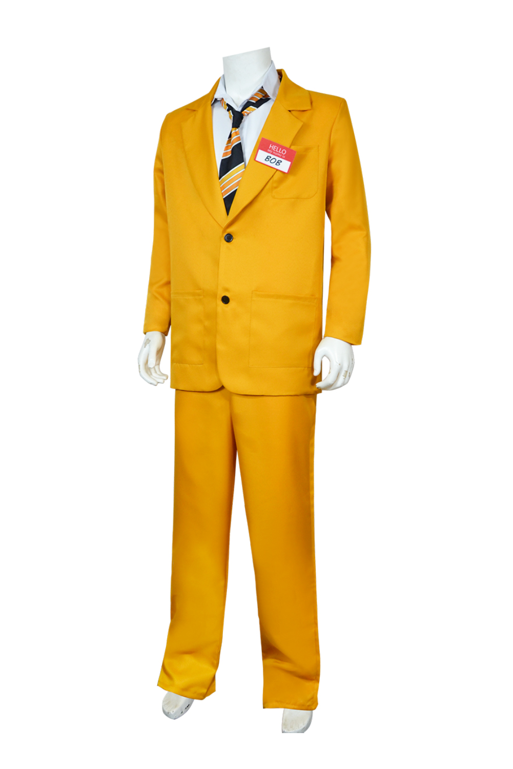 Beetlejuice Shrunken Head Bob Shrinker Yellow Suit Outfits Halloween Carnival Suit Cosplay Costume
