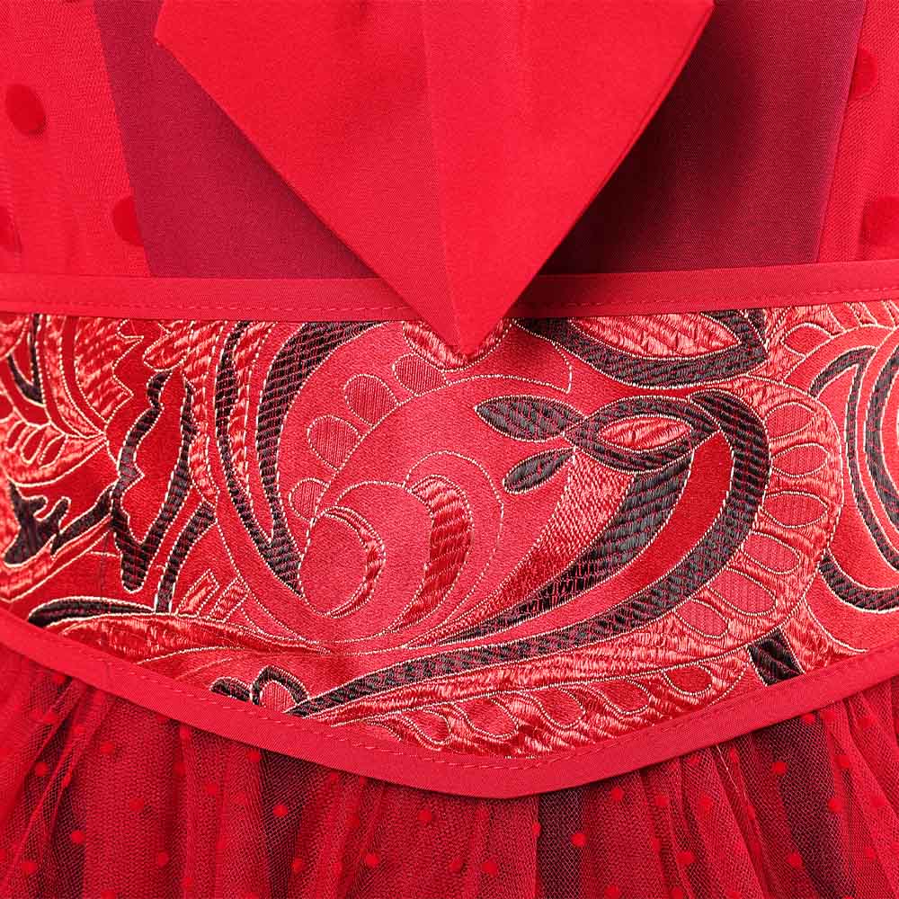 Beetlejuice the Musical Lydia Deetz Red Wedding Dress Halloween Carnival Party Cosplay Costume