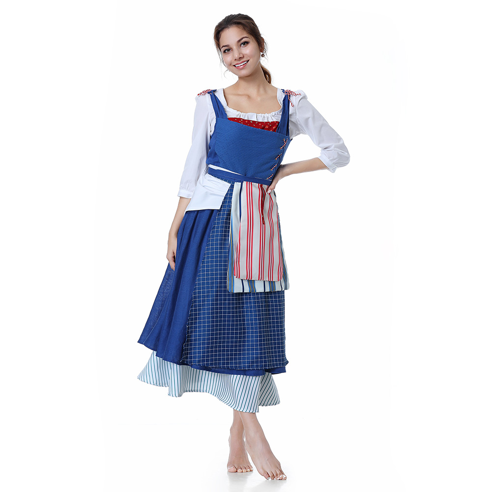 Belle Watson Maid Dress Cosplay Costume Outfits Halloween Carnival Party Suit
