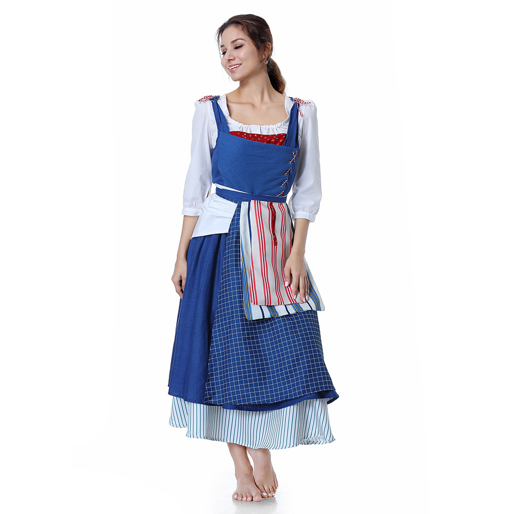 Belle Watson Maid Dress Cosplay Costume Outfits Halloween Carnival Party Suit