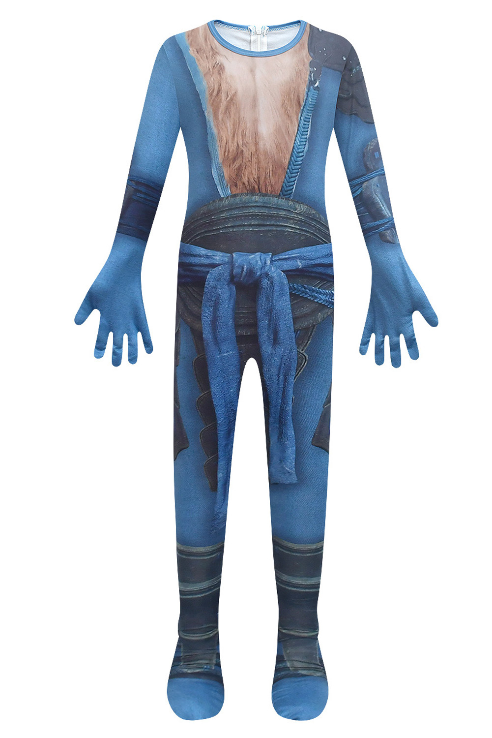 Black Myth: Wukong Wukong Kids Children Blue Bodysuit Outfits Halloween Carnival Suit Cosplay Costume