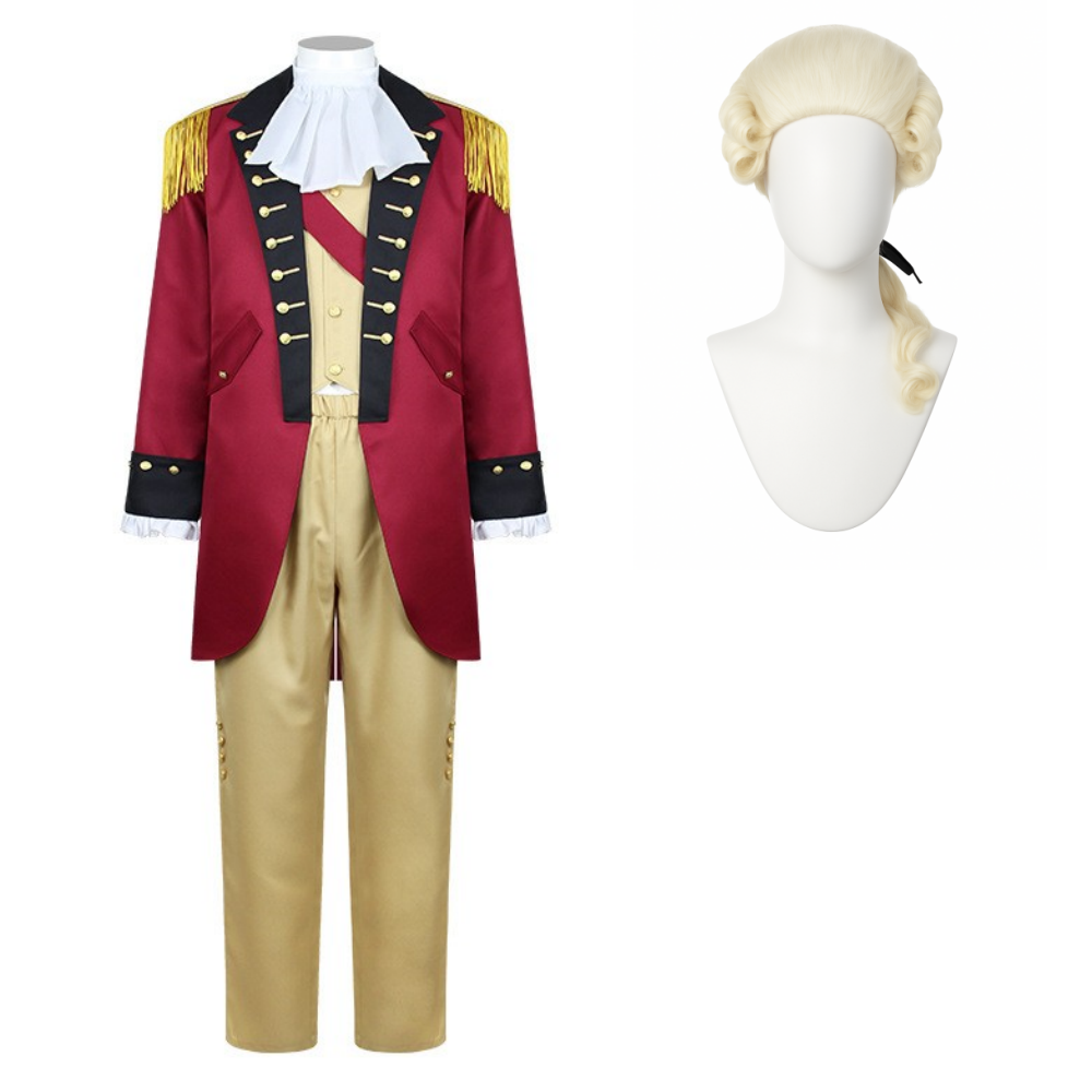 President George Washington Red Outfit Halloween Carnival Cosplay Costume