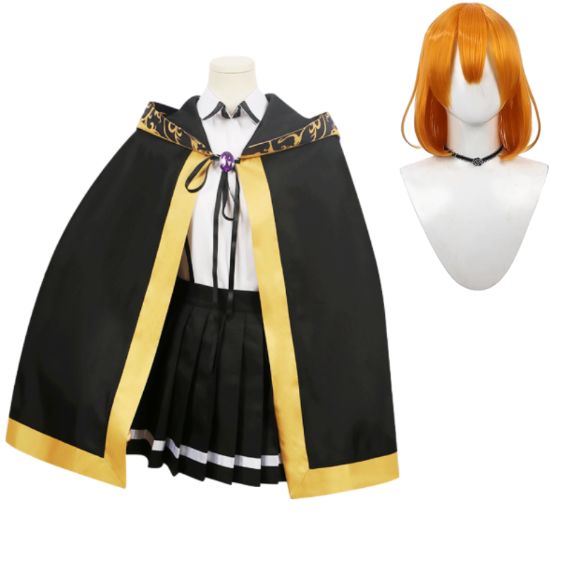 Wand and Sword The Wizard Knight Tale Lihanna Owenzaus Women Black Magic Robe Cosplay Costume