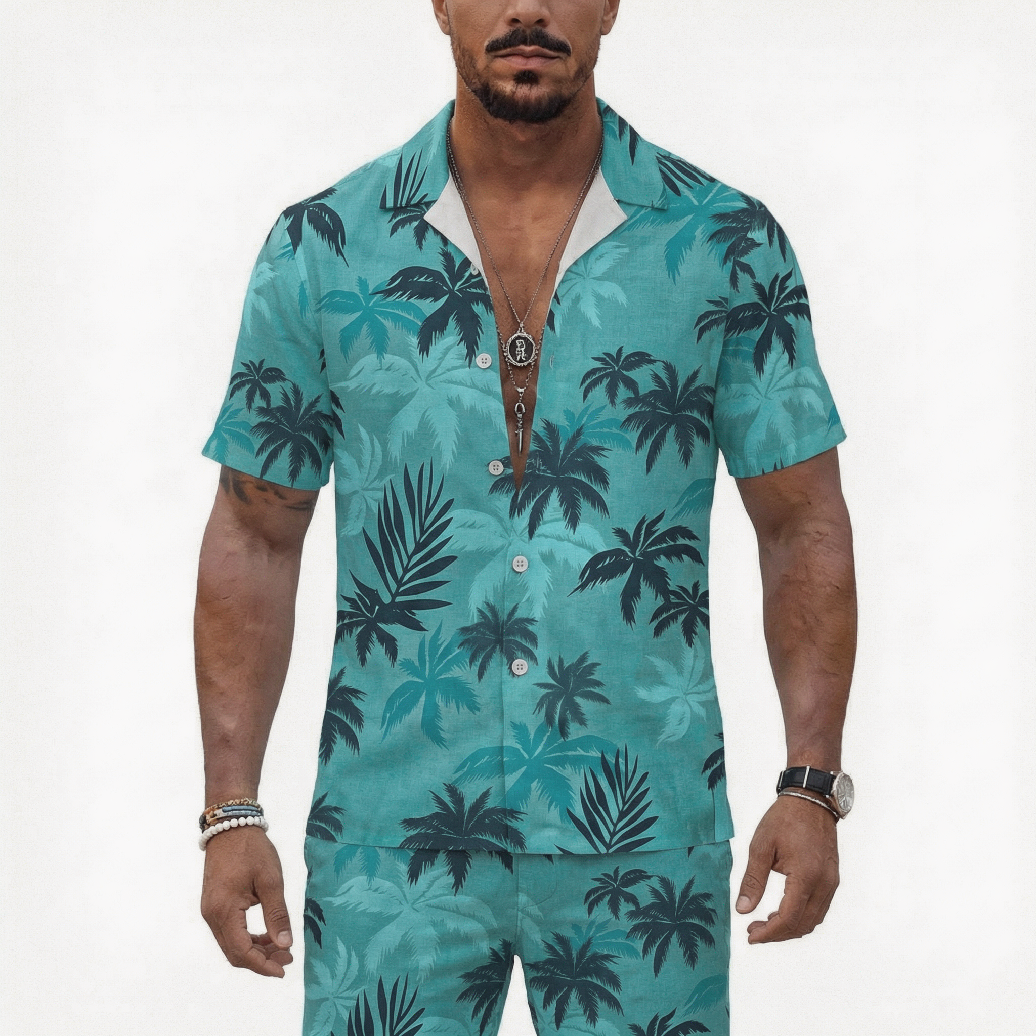 GTA Tommy Green Hawaiian Shirt Outfits Halloween Carnival Cosplay Costume
