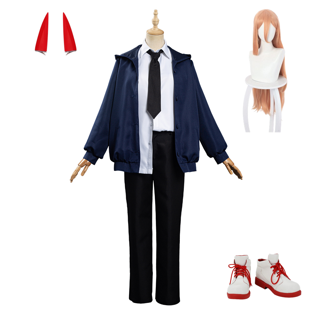 Chainsaw Man Shirt Coat Outfit Power Halloween Carnival Suit Cosplay Costume