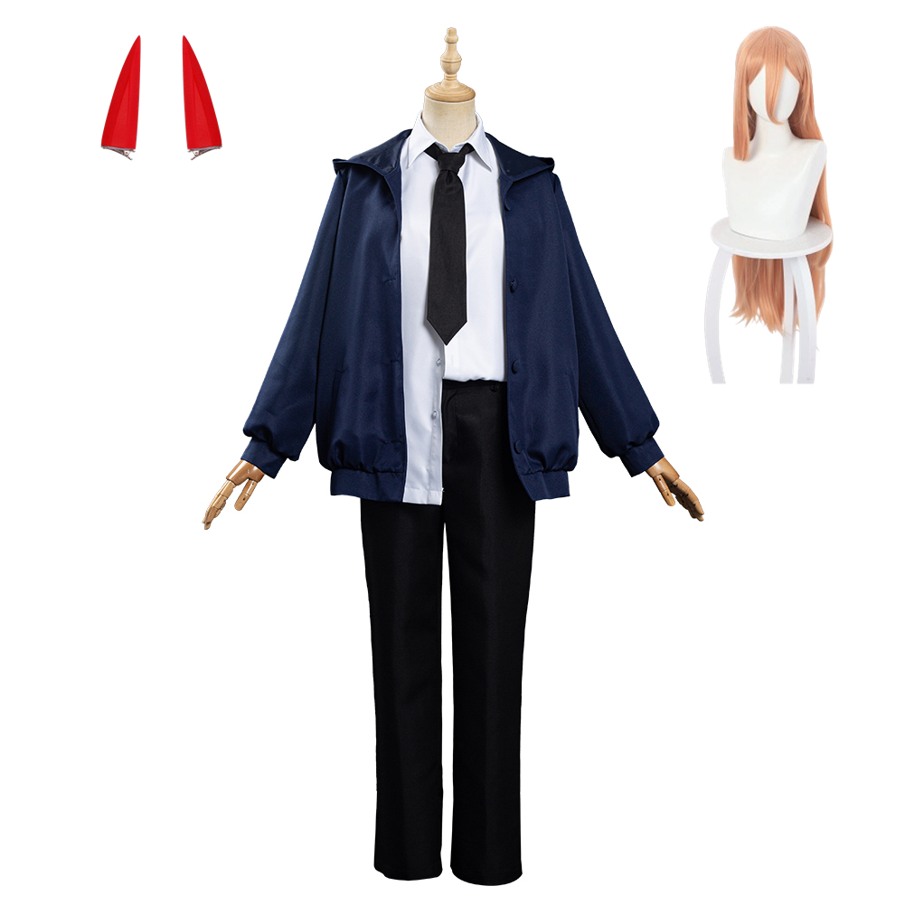 Chainsaw Man Shirt Coat Outfit Power Halloween Carnival Suit Cosplay Costume