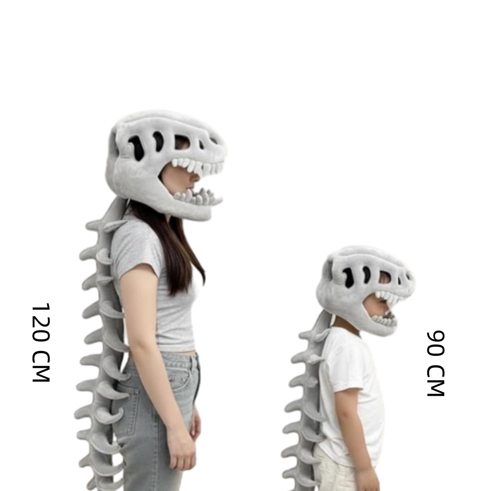 Toy Gray Dinosaur Skeleton Headpiece Cosplay Prop Halloween Carnival Costume Accessories