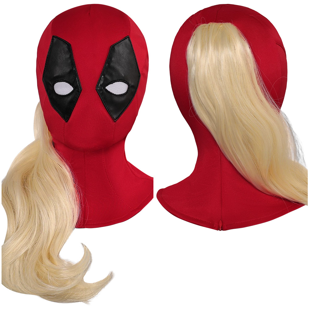 DP Kids Children Ladypool Cosplay Headgear Wig Set Halloween Costume Accessories