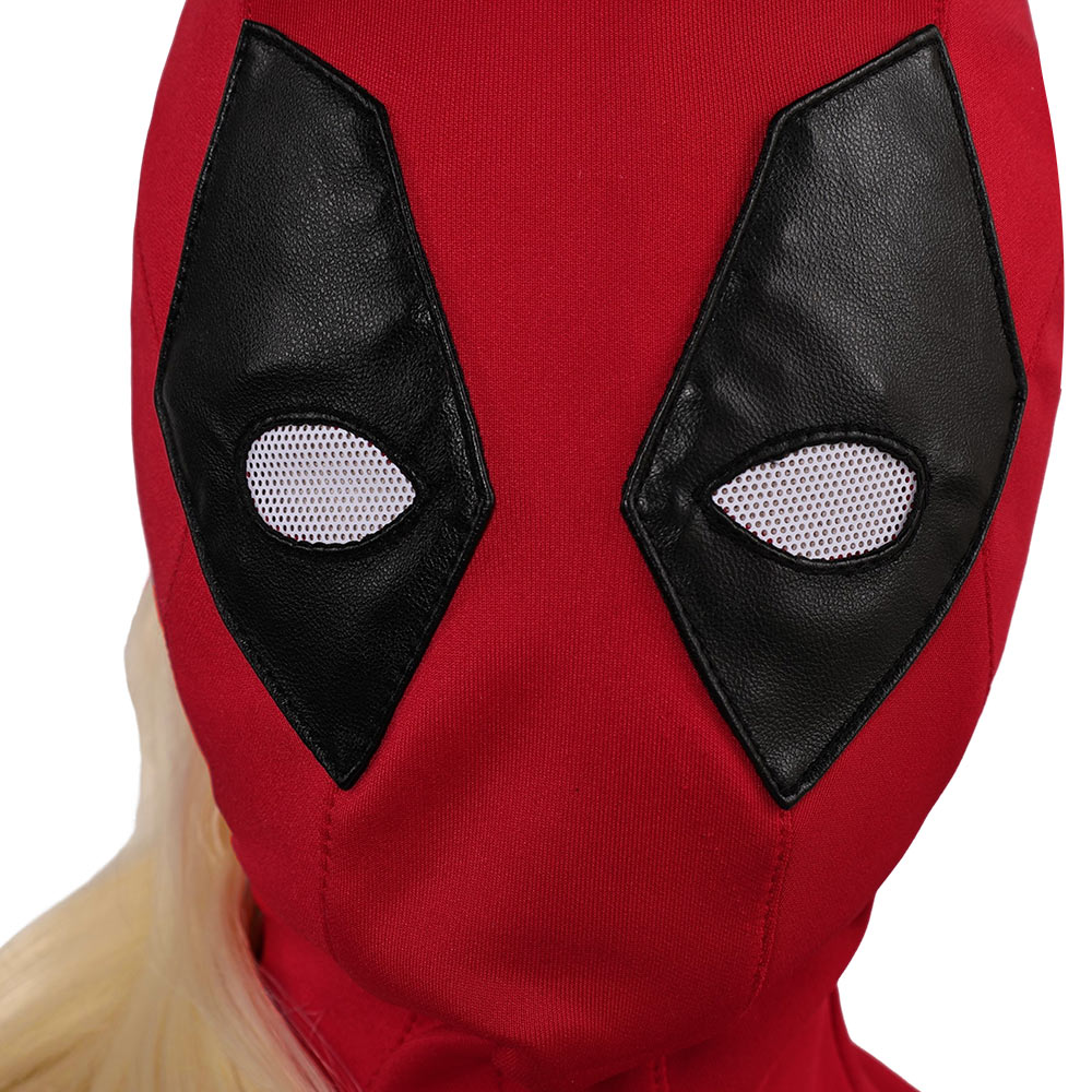 DP Kids Children Ladypool Cosplay Headgear Wig Set Halloween Costume Accessories