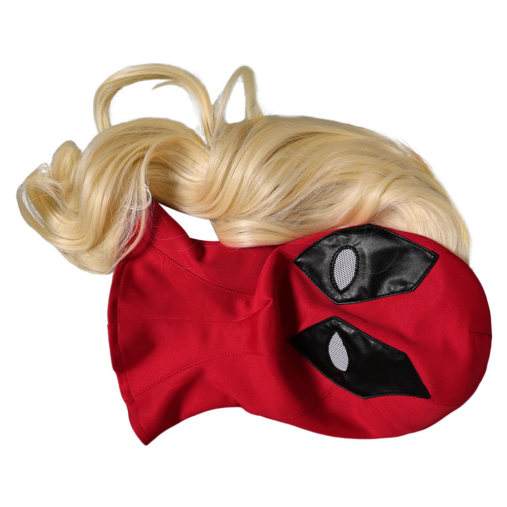 DP Kids Children Ladypool Cosplay Headgear Wig Set Halloween Costume Accessories