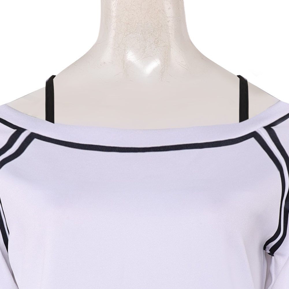 Dandadan Season 2 Momo Ayase White Oversize Top Shirt  Halloween Carnival Party Cosplay Costume