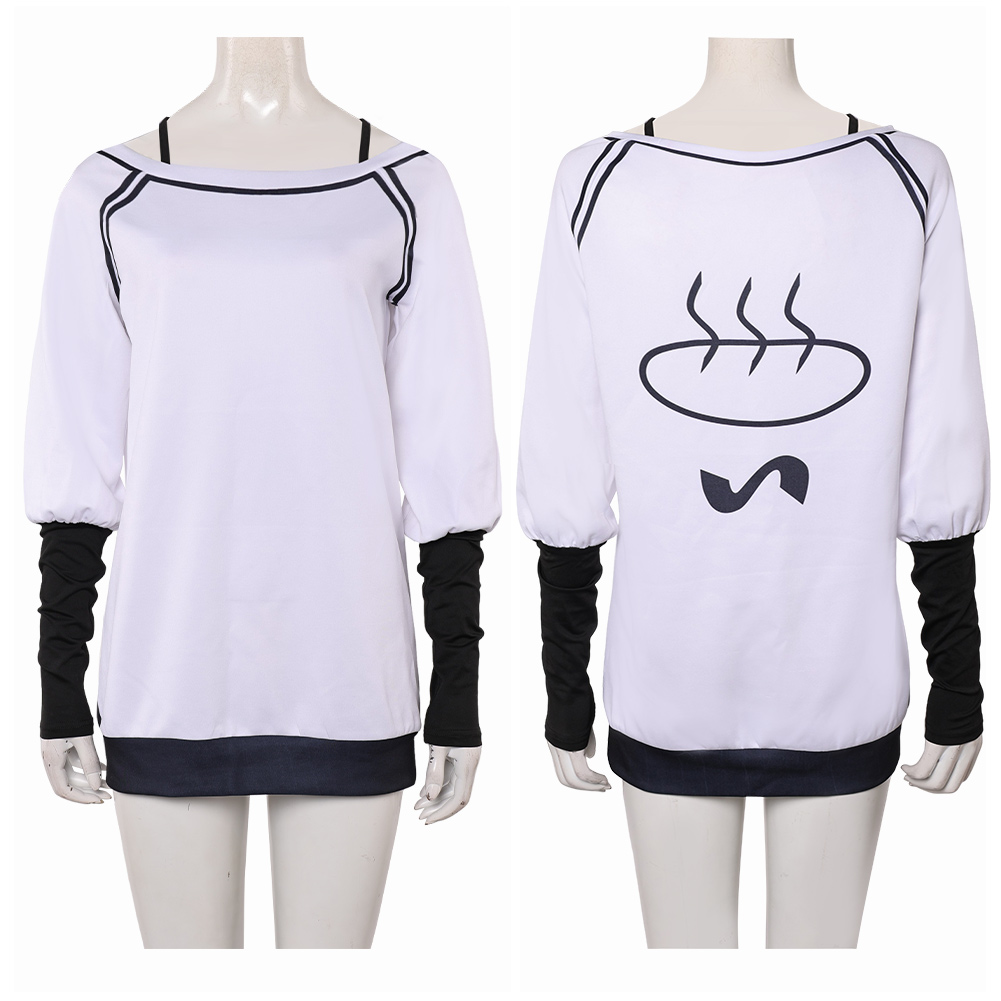 Dandadan Season 2 Momo Ayase White Oversize Top Shirt  Halloween Carnival Party Cosplay Costume