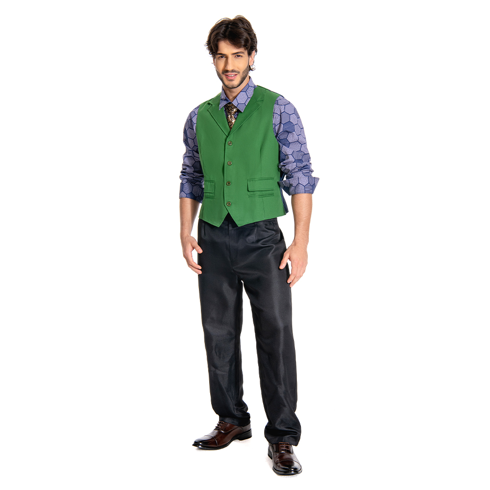 Dark Knight Joker Hexagon Shirt + Vest costume Tailor Made