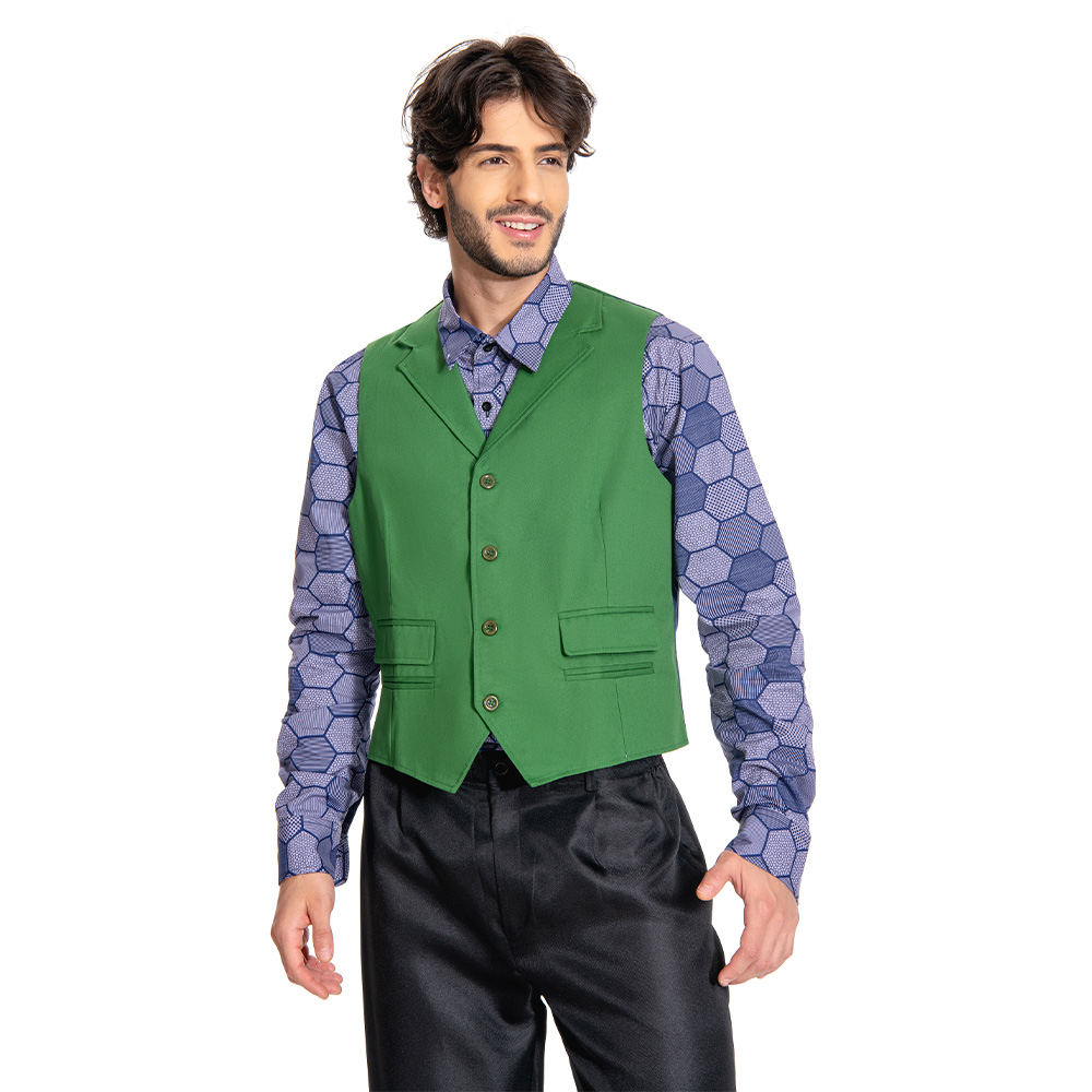 Dark Knight Joker Hexagon Shirt + Vest costume Tailor Made