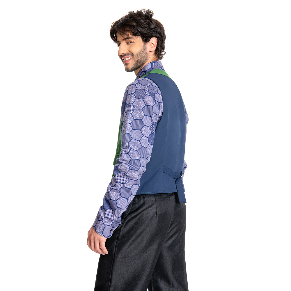 Dark Knight Joker Hexagon Shirt + Vest costume Tailor Made