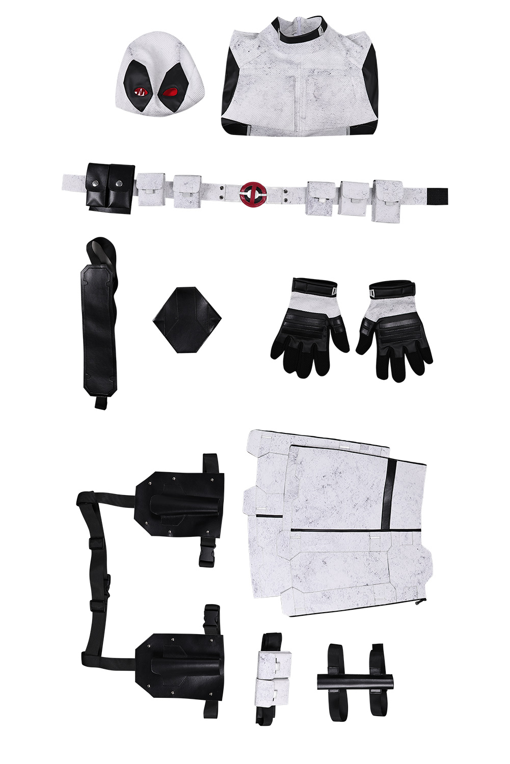 Deadpool & Wolverine Wade Wilson X-Force White Variants Outfits Halloween Carnival Suit Cosplay Costume