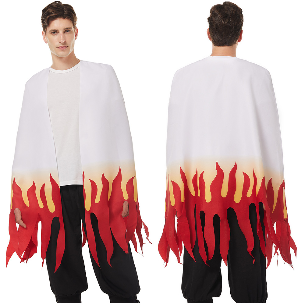 Demon Slayer: Kimetsu no Yaiba Rengoku Kyoujurou Adult Cloak Coat Cosplay Costume Halloween Carnival Suit