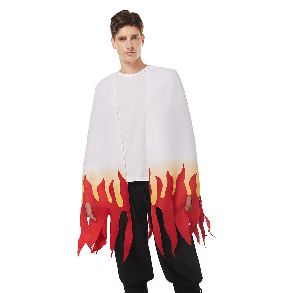 Demon Slayer: Kimetsu no Yaiba Rengoku Kyoujurou Adult Cloak Coat Cosplay Costume Halloween Carnival Suit
