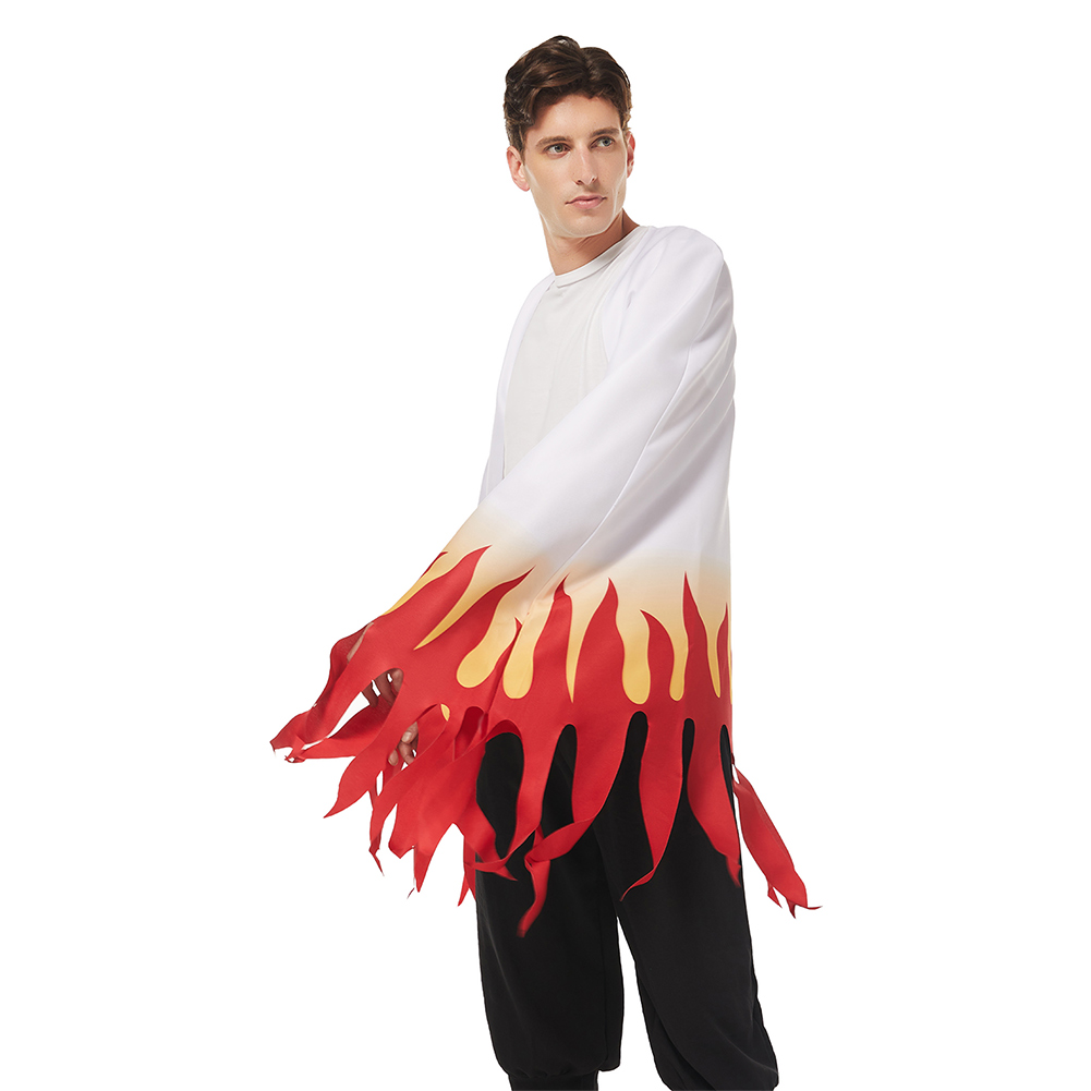 Demon Slayer: Kimetsu no Yaiba Rengoku Kyoujurou Adult Cloak Coat Cosplay Costume Halloween Carnival Suit