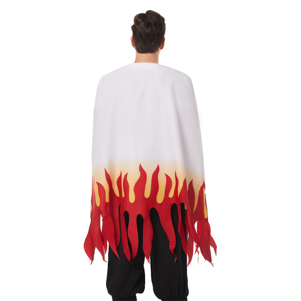 Demon Slayer: Kimetsu no Yaiba Rengoku Kyoujurou Adult Cloak Coat Cosplay Costume Halloween Carnival Suit