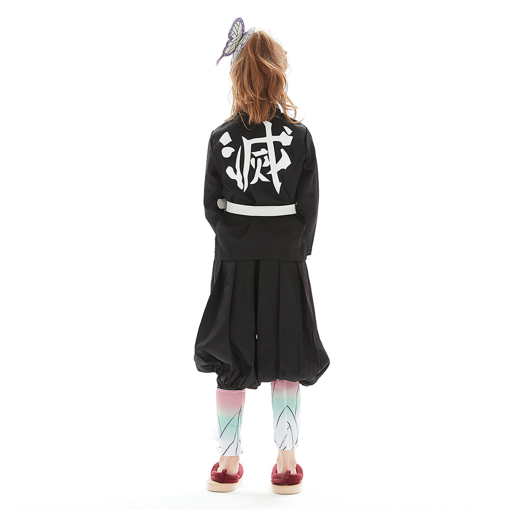 Demon Slayer Kochou Shinobu Cosplay Costume Kids Children Uniform Outfit Halloween Carnival Suit