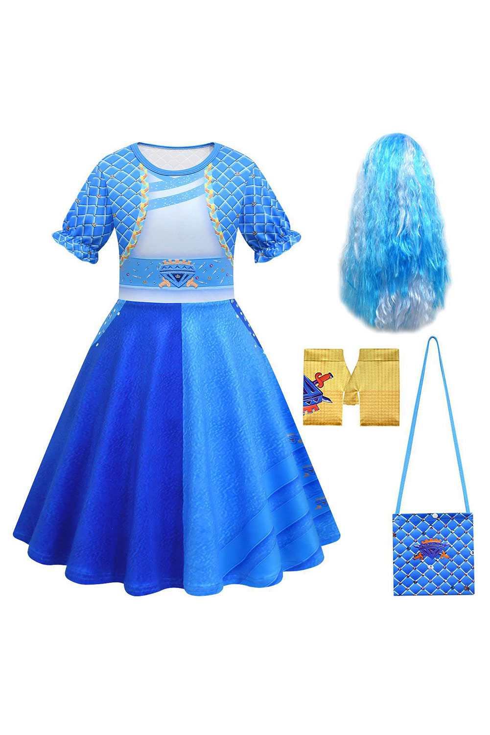 Descendants: The Rise of Red Kids Girls Chloe Outfits Set Halloween Carnival Suit Cosplay Costume